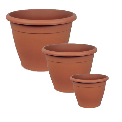 MACETA PLASTICO REDONDA TERRACOTA