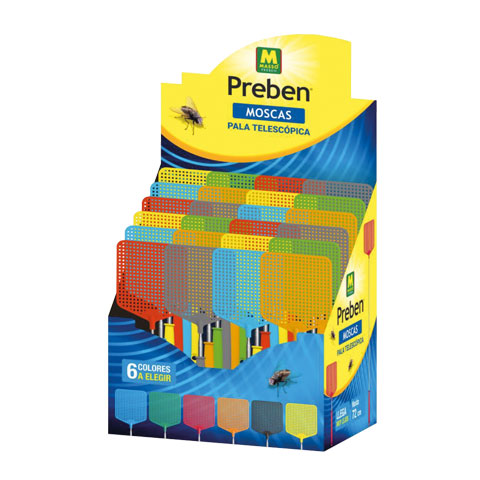 PALA MATAMOSCAS VARILLA METALICA TELESCOPICA 72CM