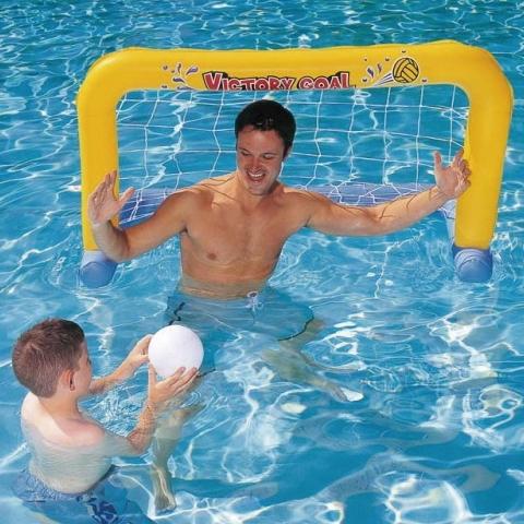 JUEGO PISCINA PORTERIA WATER POLO+PELOTA