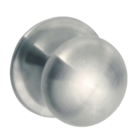 POMO PUERTA C/PLACA ACERO INOX. LISO 85MM