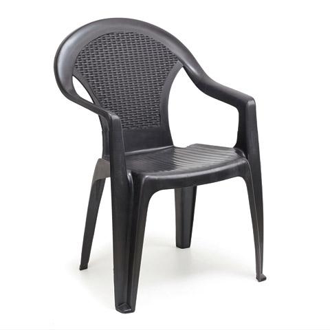 SILLON JARDIN RESINA ANTRACITA KORA