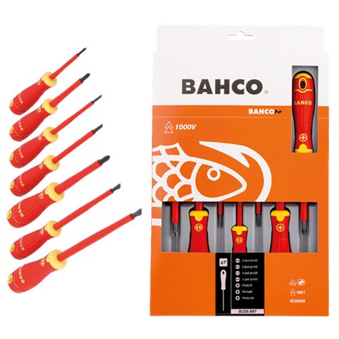 JUEGO DESTORNILLADORES BAHCO-FIT AISLO 7PIEZAS