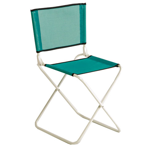 TABURETE ACERO-TEXTIL PLEGABLE C/RESPALDO VERDE REF. 635B-0030
