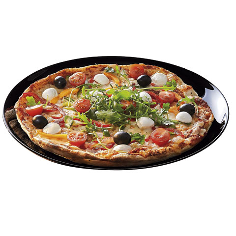 PLATO PIZZA CRISTAL LUMINARC NEGRO 32CM