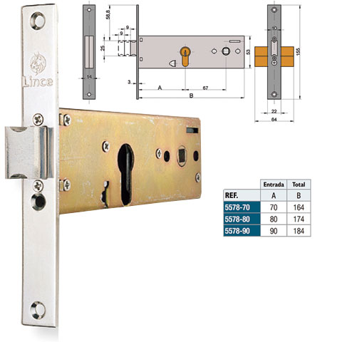 CERRADURA LINCE 5578