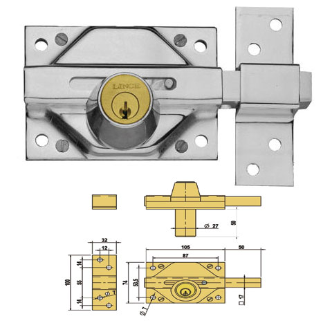 CERROJO LINCE 3932-105MM