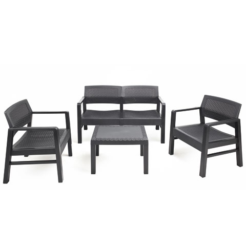 CONJUNTO JARDIN RESINA S/COJINES ANTRACITA KILIMANJARO