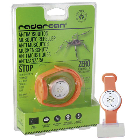 ANTI-MOSQUITOS A PILAS PULSERA ULTRASONIDOS PLUS R-100