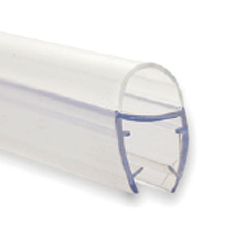 BURLETE MAMPARA BAÑO TIPO D TRANSPARENTE 2M