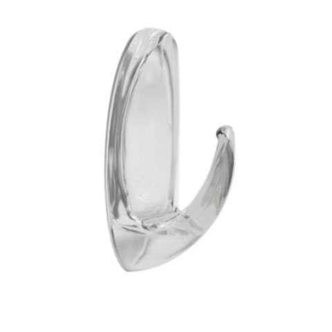 COLGADOR ADHESIVO PLASTICO 5,4CM TRANSPARENTE BLISTER 2UD