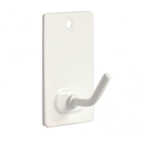 COLGADOR ADHESIVO METAL MEDIANO BLANCO 26X43 MM BLISTER 3UD