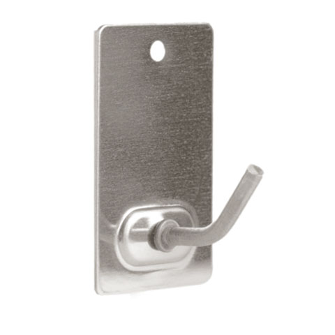 COLGADOR ADHESIVO METAL MEDIANO INOX 26X43 MM BLISTER 3UD