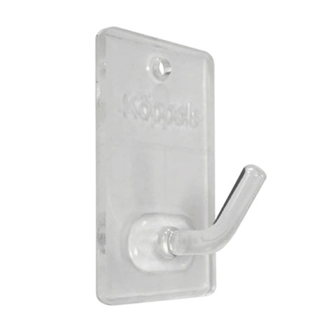 COLGADOR ADHESIVO PLAST-ACRILICO MEDIANO TRANSPARENTE 26X43 MM BLISTER 3UD