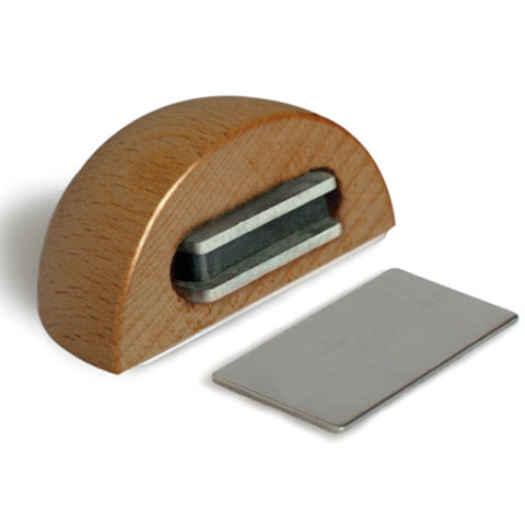 TOPE PUERTA ADHESIVO RETENEDOR M/LUNA C/IMAN ROBLE BLISTER