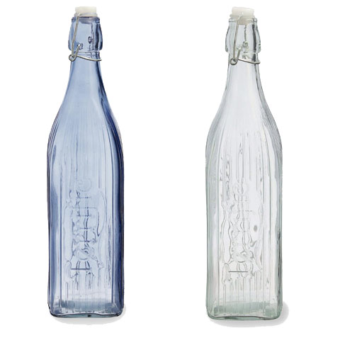 BOTELLA VIDRIO C/ TAPON 1 LITRO BLANCA