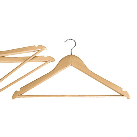 PERCHA MADERA CURVADA (BL 3 UD)