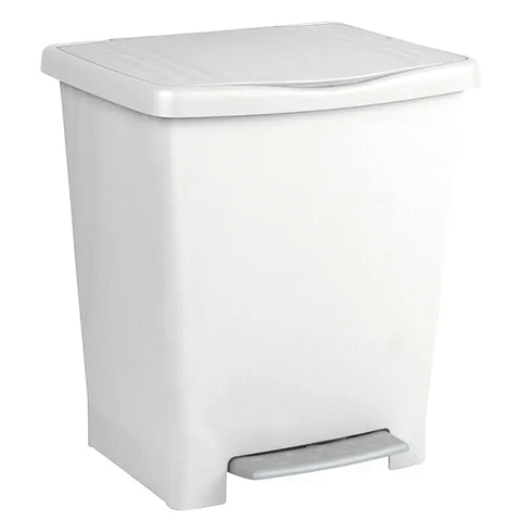 CUBO BASURA PEDAL PLASTICO MILLENIUM BLANCO
