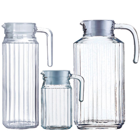JARRA CRISTAL AGUA CON TAPA  QUADRO