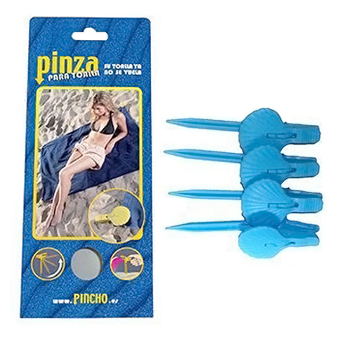 PINZAS PARA TOALLA PLAYA (SET 4UD)