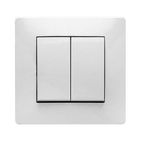 MECANISMO EMPOTRAR DOBLE CONMUTADOR 10A 250V BLANCO