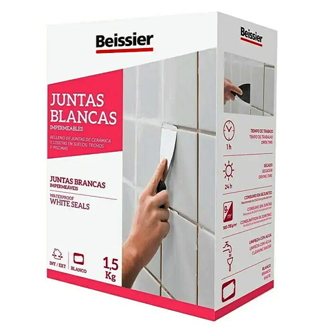 MORTERO JUNTAS BLANCAS (CAJA 1,5KG) BEISSIER