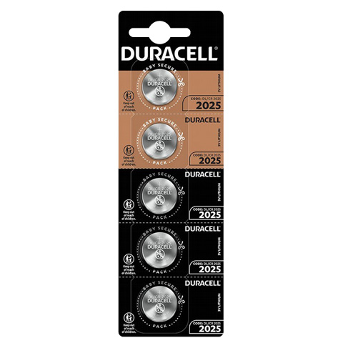 PILA LITIO BOTON DL 2025 (TIRA 5UDS) DURACELL