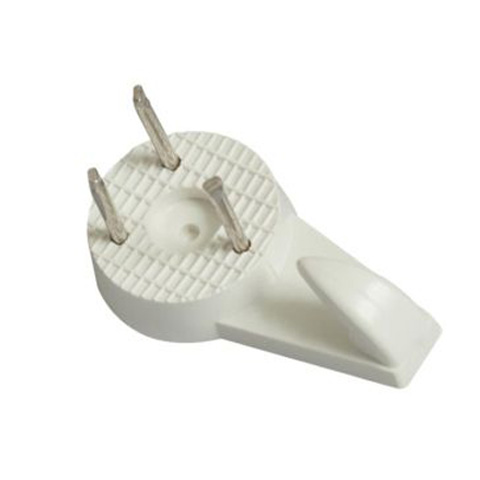 SOPORTE MULTIUSOS CON 3 CLAVOS BLANCO (BL 5UD)