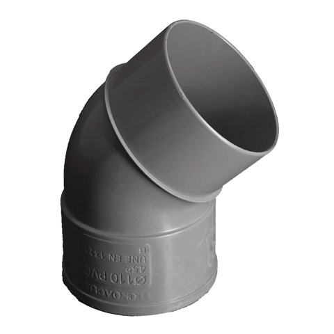 CODO PVC MACHO-HEMBRA 45º