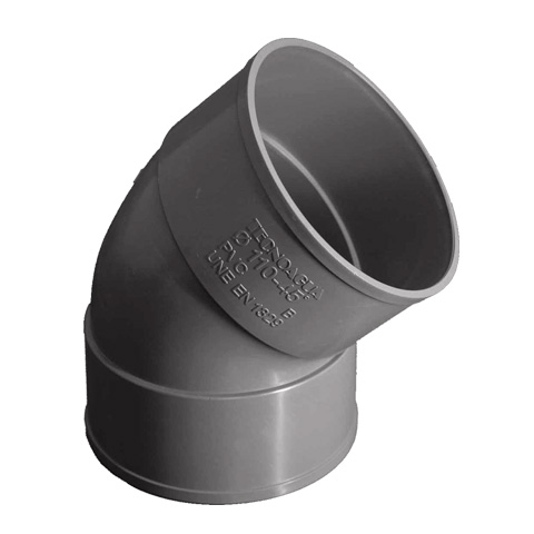 CODO PVC HEMBRA-HEMBRA 45º