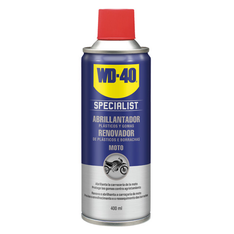 WD-40 MOTO ABRILLANTADOR PLASTICOS Y GOMAS SPRAY 400ML