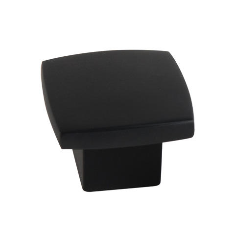 POMO MUEBLE NEGRO MATE CUADRADO 25MM