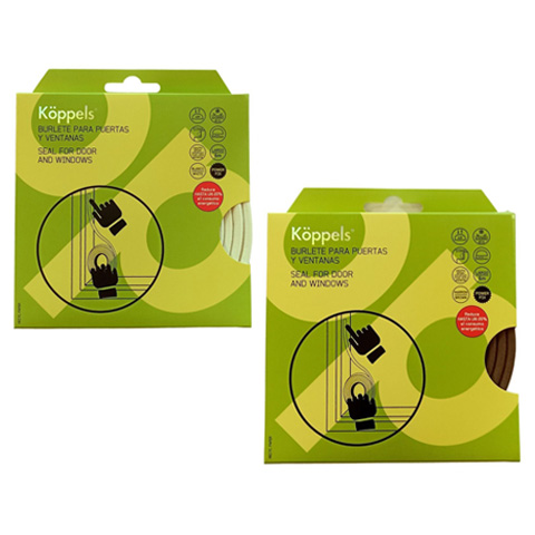 BURLETE PUERTA Y VENTANA TIPO D ADHES 9X5MM X 6M