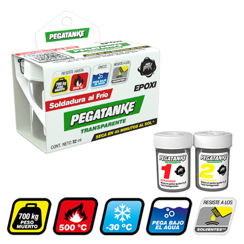 ADHESIVO EPOXI TRANSPARENTE (32 ML) PEGATANKE