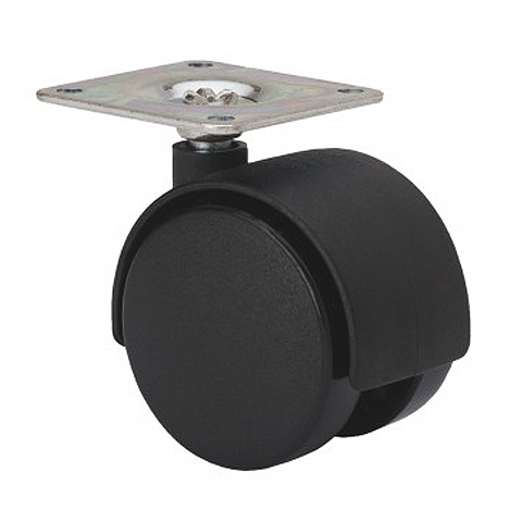 RUEDA MOBILIARIO C/PLACA GIRATORIA NYLON