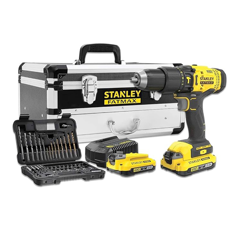 TALADRO BATERIA STANLEY REVER PERC 18V 2 BATERIAS 2A