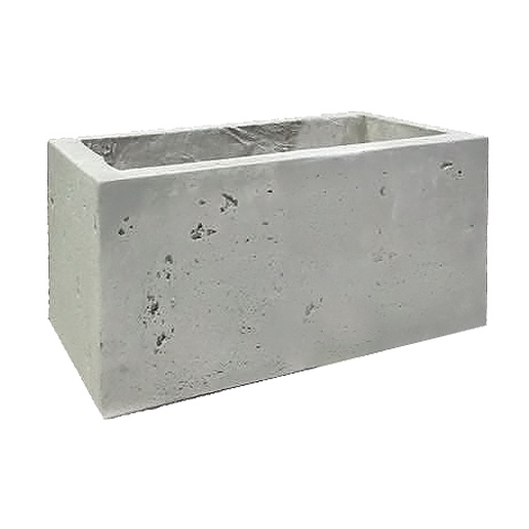 MACETERO RECTANGULAR DE PIEDRA 55X25X33 CM