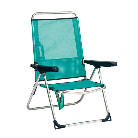 SILLON JARDIN-PLAYA ALUMINIO-TEXTIL PLEGABLE 4POS. VERDE REF.672-0030 ALCO