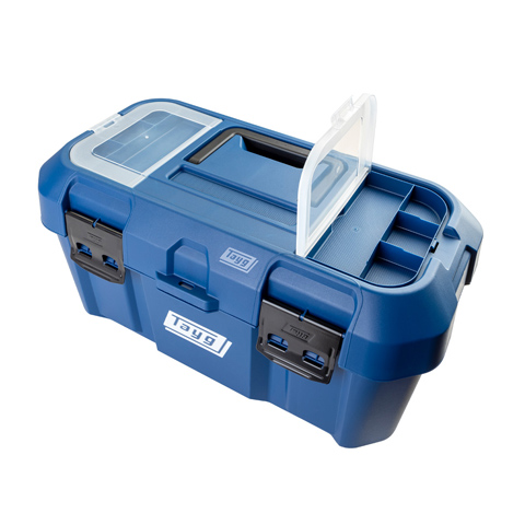 CAJA HERRAMIENTAS PLASTICO TAYG N46 499X279X254 BANDEJA+ESTUCHE AZUL