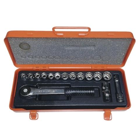 JUEGO LLAVES VASO HEXAGONAL 3/8"-15 PIEZAS