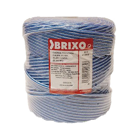CUERDA TRENZADA POLIPROPILENO AZUL-BLANCA