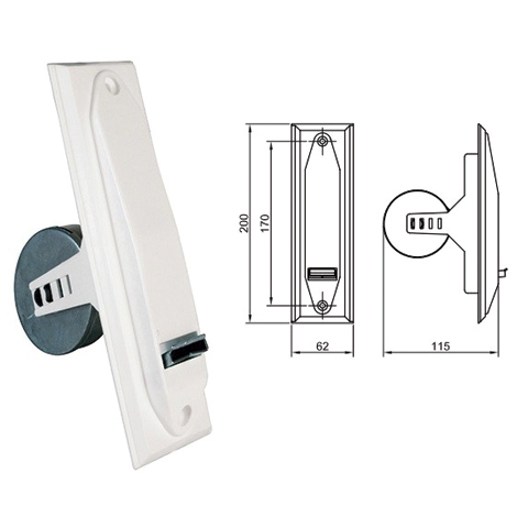 RECOGEDOR PERSIANA EMBUTIR PLASTICO 22MM BLANCO