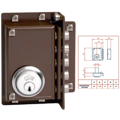 CERRADURA JIS  239 PINTADA