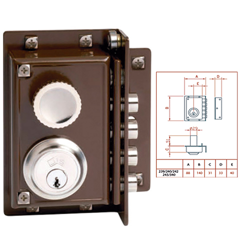 CERRADURA JIS  240 PINTADA