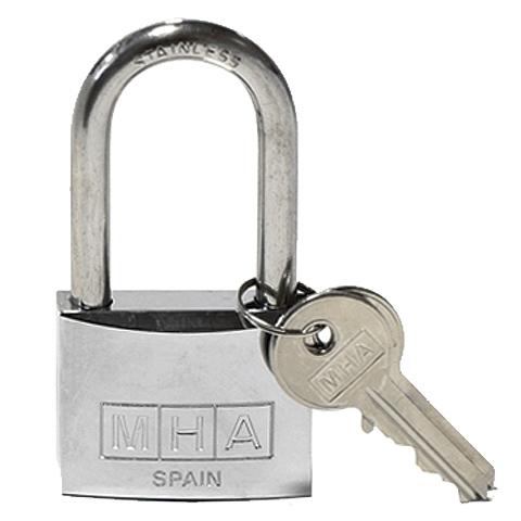 CANDADO MAR INOXIDABLE DOBLE CIERRE A/LARGO REF.13