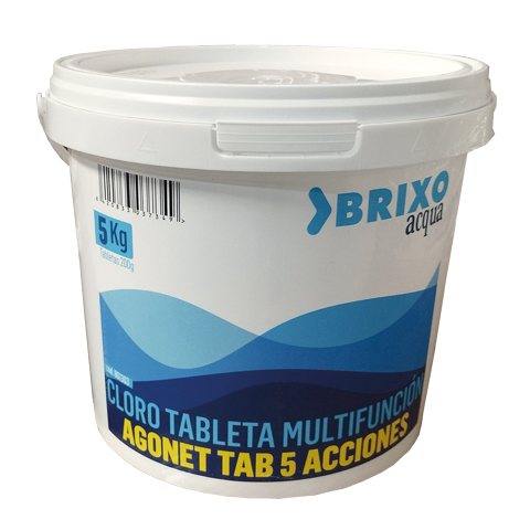 CLORO DISOLUCION LENTA 5 EFECTOS PASTILLAS CUBO 5KG