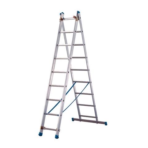 ESCALERA ALUMINIO TIJERA EXTENSIBLE 2 TRAMOS