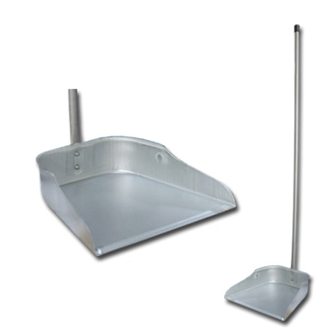 RECOGEDOR METALICO GALVANIZADO CON MANGO