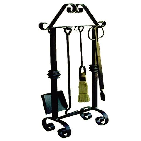 JUEGO CHIMENEA NEGRO COLUMNA 4 PIEZAS 70CM