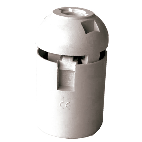 PORTALAMPARAS LISO E-27 4A 250V BLANCO