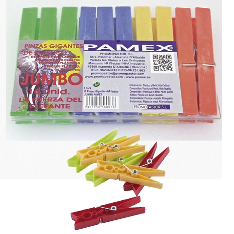 PINZA ROPA DE PLASTICO GIGANTE